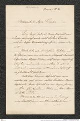 Nachlass Franz Steindachner, Brief von Franz Liechtenstern an Franz Steindachner (01.04.1883), Inv.Nr. 303.07, Seite 1